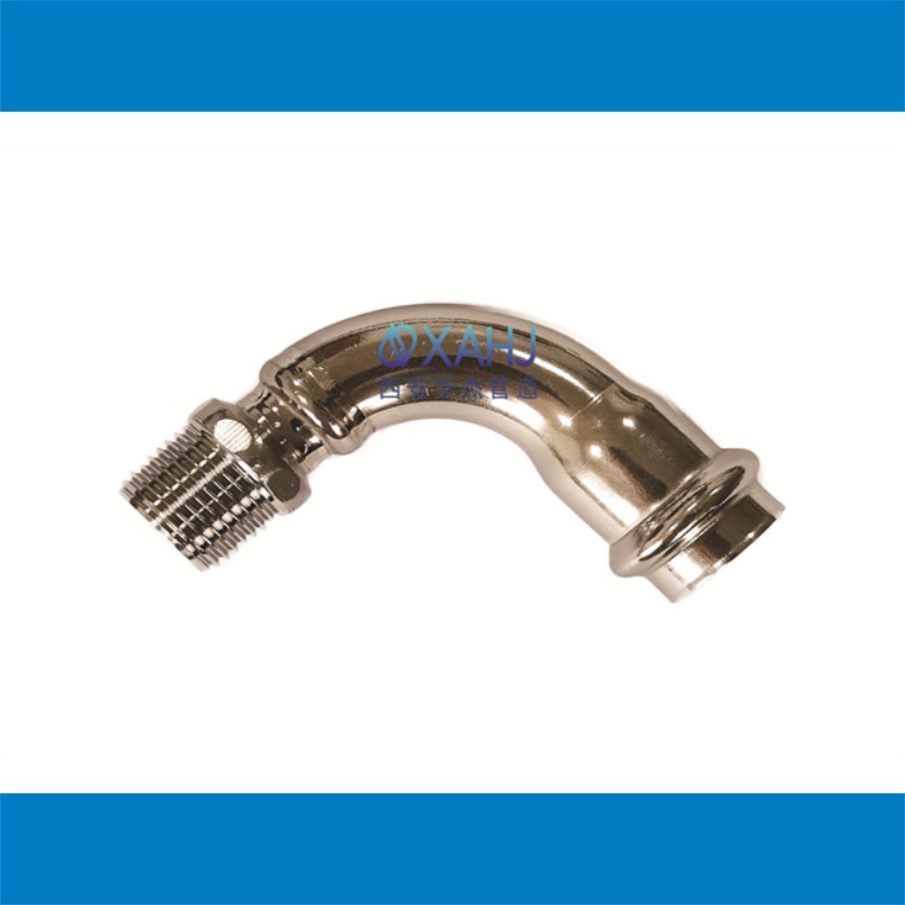 90°异径外丝弯头-双卡压